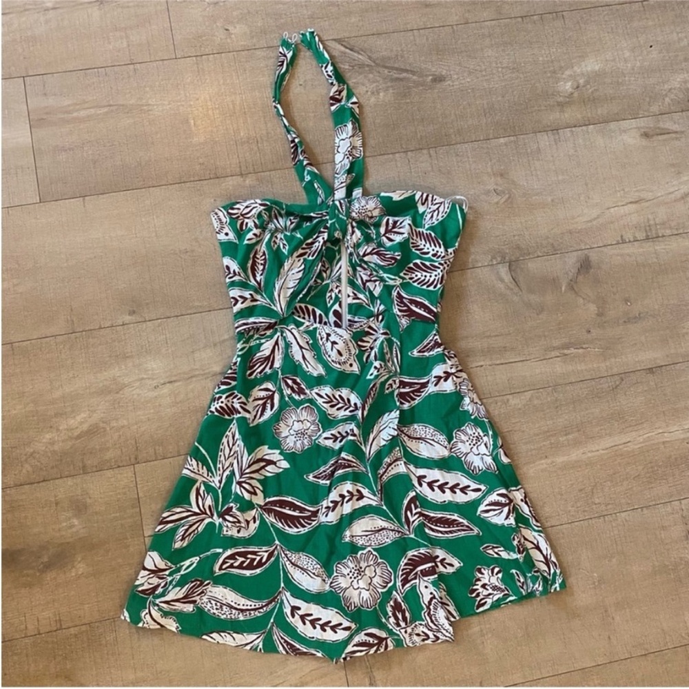 Zara Green Floral Jumpsuit